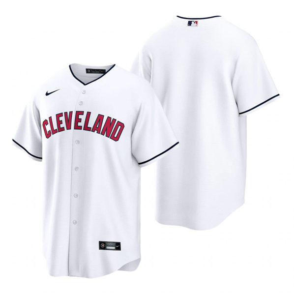 Mens Cleveland Indians Blank Nike 2021 Cleveland White Alternate CoolBase Team Jersey
