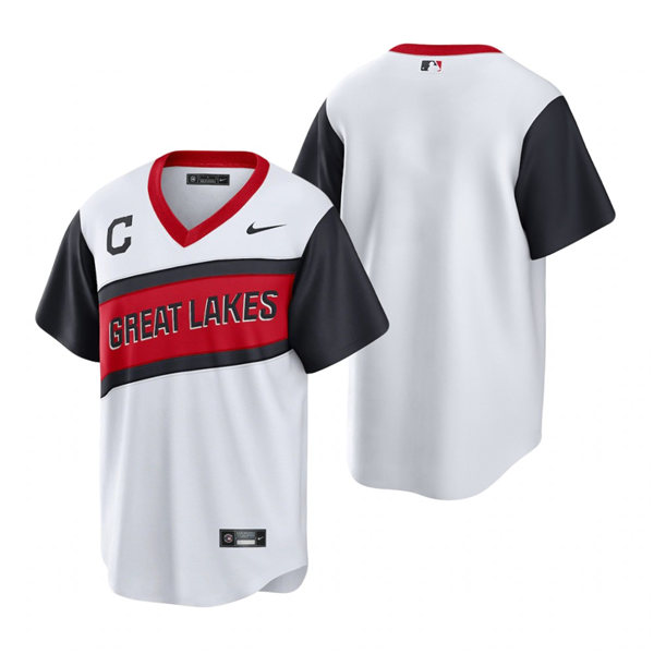 Mens Cleveland Indians Blank Nike White 2021 Little League Classic Team Jersey Mens Cleveland Indians Blank Nike White 2021 Little League Classic Team Jersey