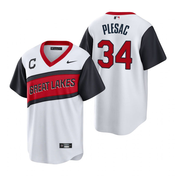 Mens Cleveland Indians #34 Zach Plesac Nike White 2021 Little League Classic Jersey Mens Cleveland Indians #34 Zach Plesac Nike White 2021 Little League Classic Jersey