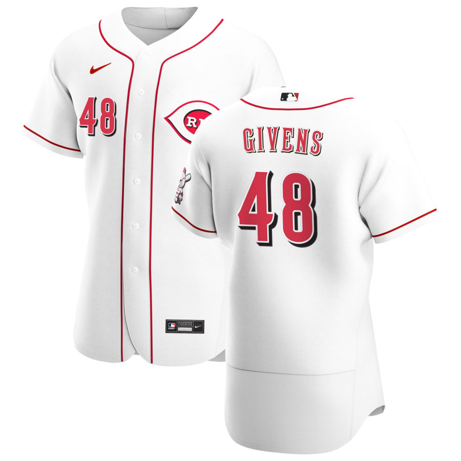 Mens Cincinnati Reds #48 Mychal Givens Nike White Home FlexBase Stitched Player Jersey