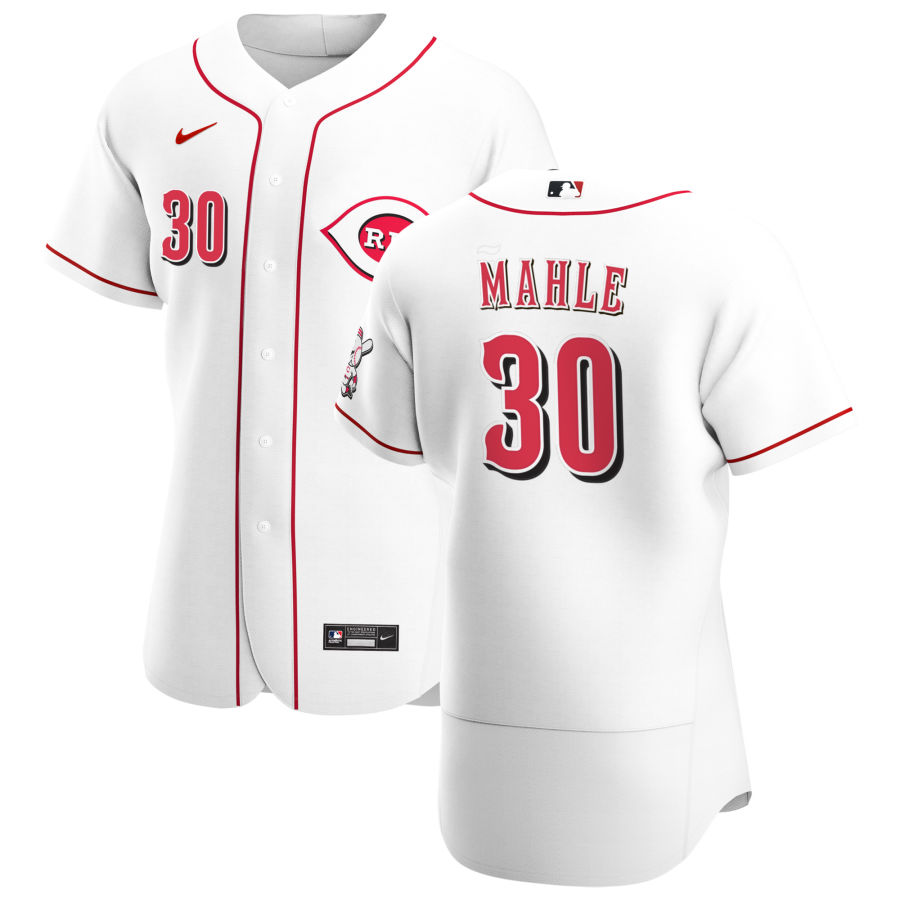 Mens Cincinnati Reds #30 Tyler Mahle Nike White Home FlexBase Stitched Player Jersey