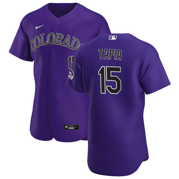 Mens Colorado Rockies #15 Raimel Tapia Nike Purple Alternate FlexBase Stitched Player Jersey