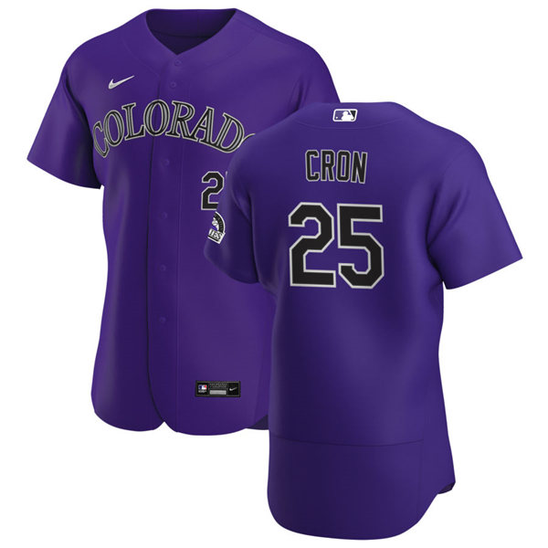 Mens Colorado Rockies #25 C. J. Cron Nike Purple Alternate FlexBase Stitched Player Jersey
