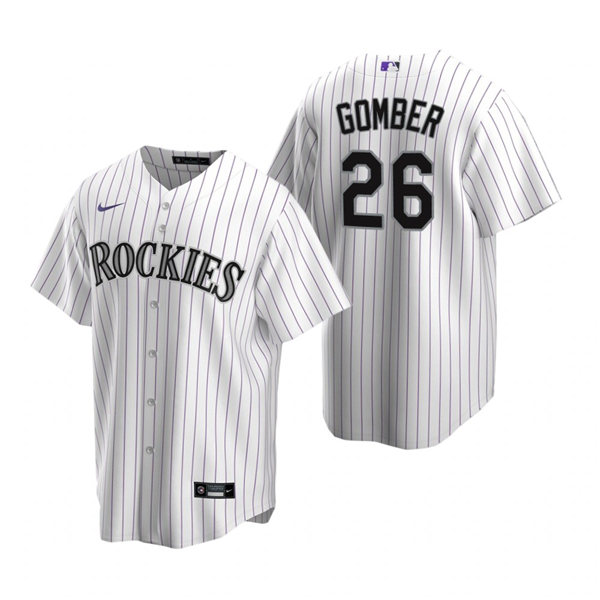 Youth Colorado Rockies #26 Austin Gomber Stitched Nike White Jersey