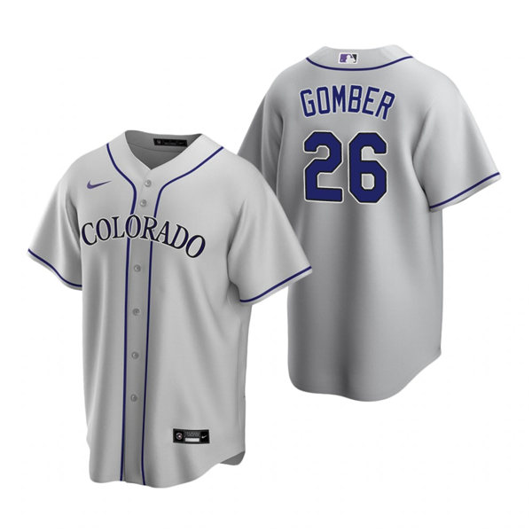 Youth Colorado Rockies #26 Austin Gomber Stitched Nike Grey Jersey