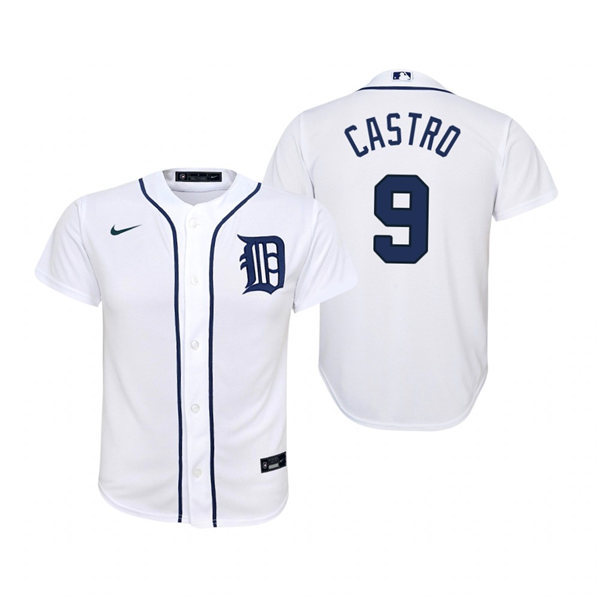 Youth Detroit Tigers #9 Willi Castro Nike Home White CoolBase Jersey
