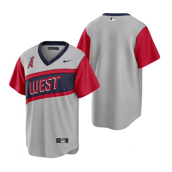 Mens Los Angeles Angels Blank Nike Gray 2021 Little League Classic Team Jersey