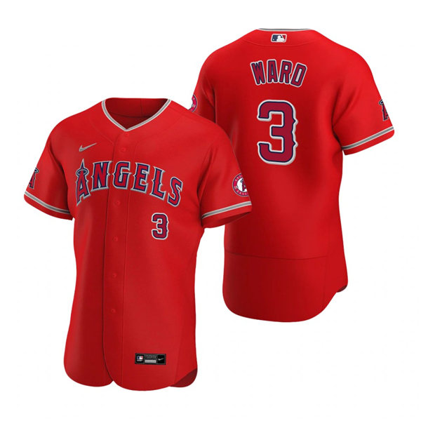 Mens Los Angeles Angels #3 Taylor Ward Nike Red Alternate FlexBase Jersey