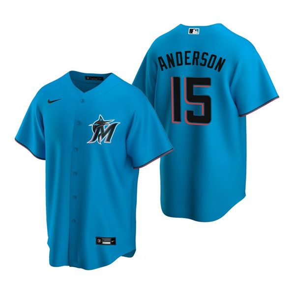 Youth Miami Marlins #15 Brian Anderson Nike Blue Alternate Player Jersey Youth Miami Marlins #15 Brian Anderson Nike Blue Alternate Player Jersey