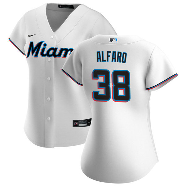 Womens Miami Marlins #38 Jorge Alfaro Nike Home White Jersey