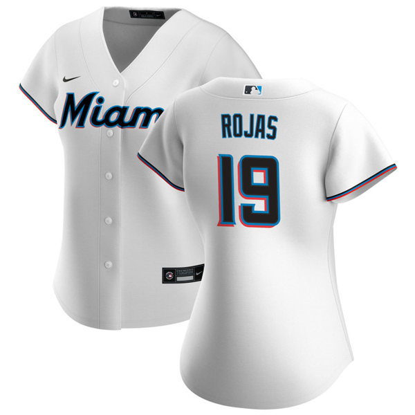 Womens Miami Marlins #19 Miguel Rojas Nike Home White Jersey