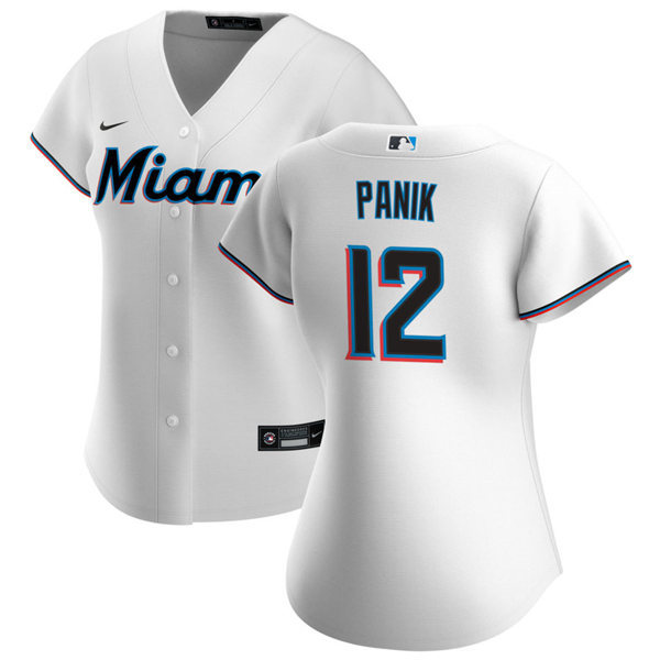 Womens Miami Marlins #12 Joe Panik Nike Home White Jersey