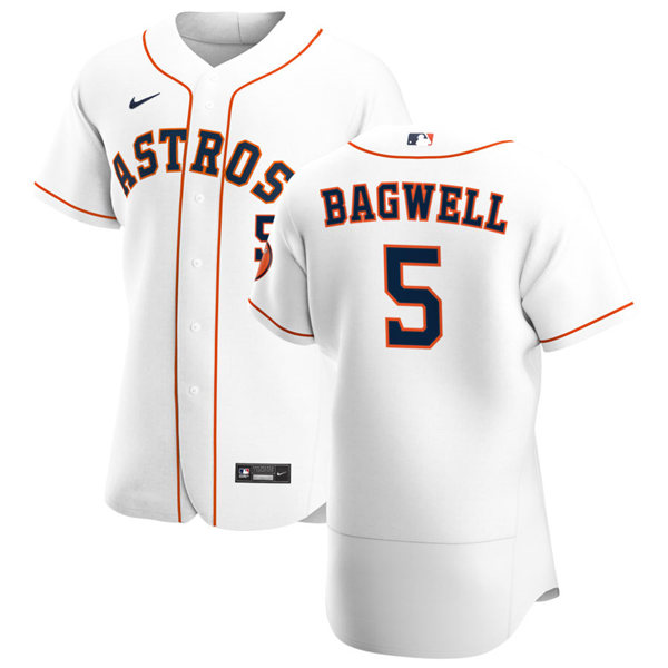 Mens Houston Astros Retired Player #5 Jeff Bagwell Nike White Home Flexbase Jersey Mens Houston Astros Retired Player #5 Jeff Bagwell Nike White Home Flexbase Jersey