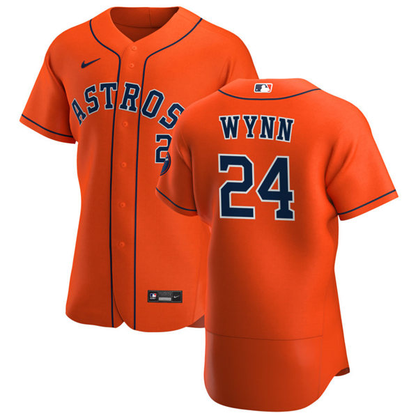 Mens Houston Astros Retired Player #24 Jimmy Wynn Nike Orange Alternate Flexbase Jersey