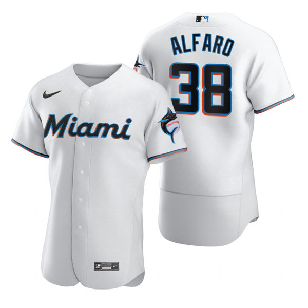 Mens Miami Marlins #38 Jorge Alfaro Nike White Home FlexBase Player Jersey Mens Miami Marlins #38 Jorge Alfaro Nike White Home FlexBase Player Jersey
