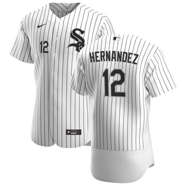 Mens Chicago White Sox #12 Cesar Hernandez Nike Home White FlexBase Jersey