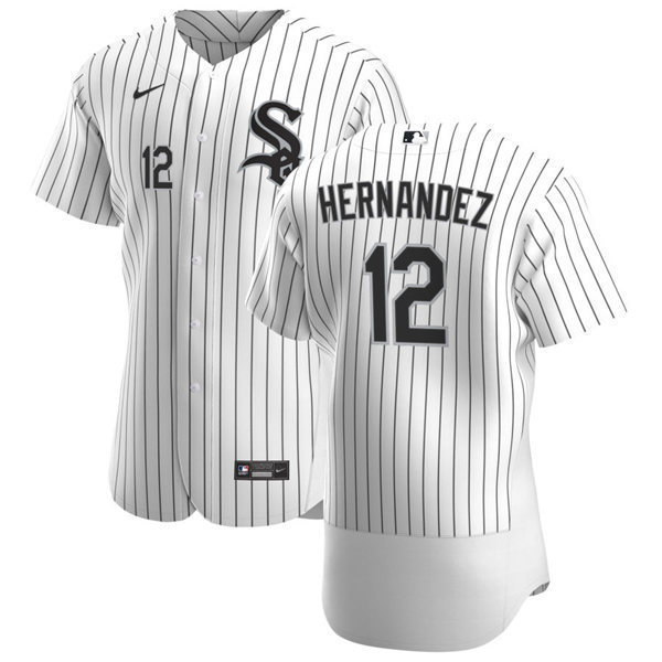Mens Chicago White Sox #12 Cesar Hernandez Nike Home White FlexBase Jersey Mens Chicago White Sox #12 Cesar Hernandez Nike Home White FlexBase Jersey