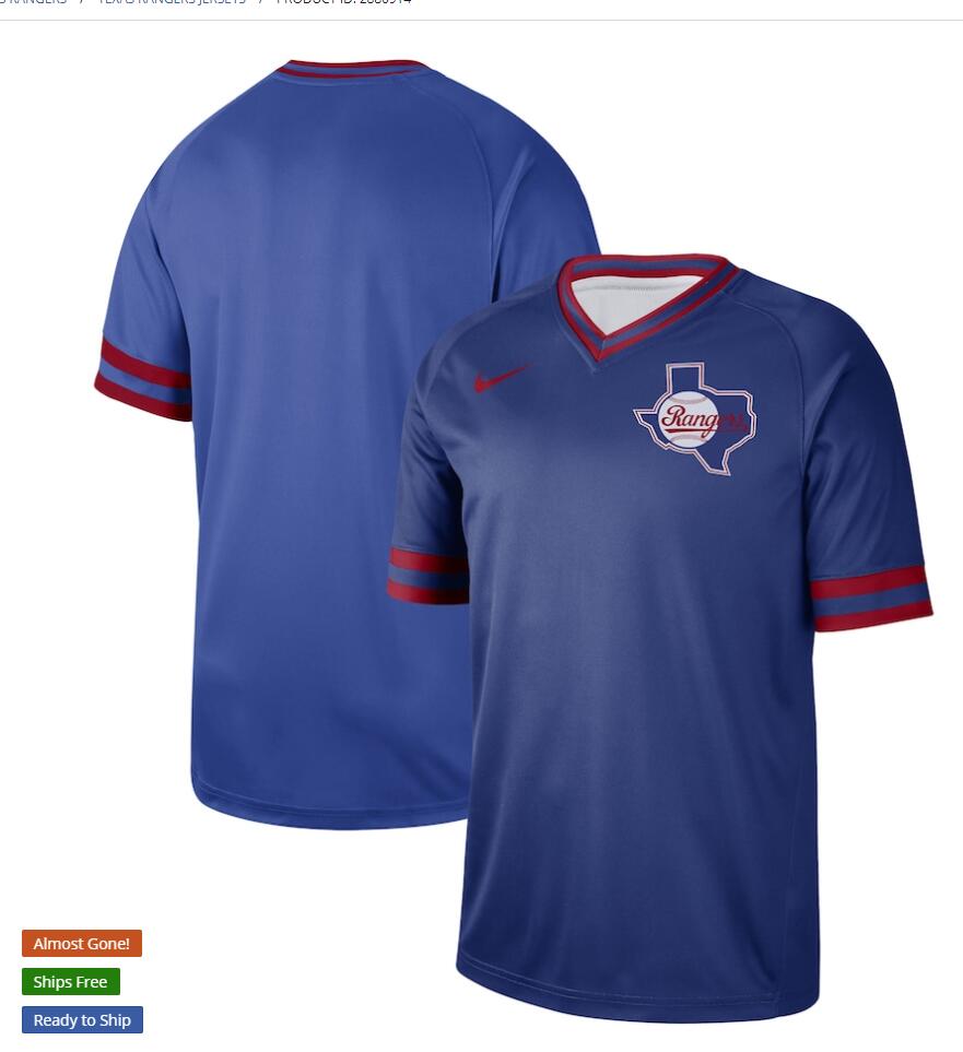 Mens Texas Rangers Blank Nike Royal Cooperstown Collection Legend Jersey