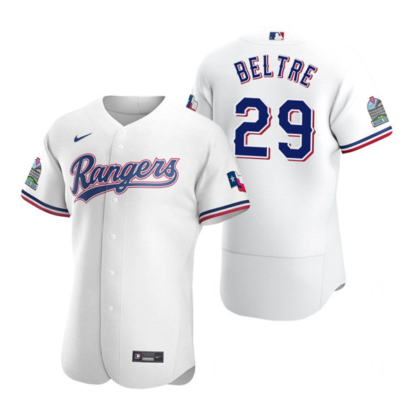 Mens Texas Rangers Retired Player #29 Adrian Beltre Nike White Home FlexBase Player Jersey
