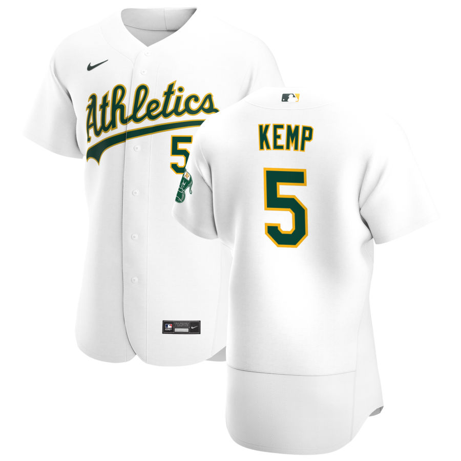 Mens Oakland Athletics #5 Tony Kemp Nike White Home FlexBase Jersey