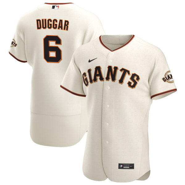 Mens San Francisco Giants #6 Steven Duggar Nike Cream Home Flexbase Jersey