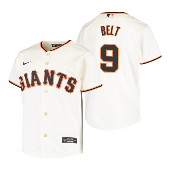 Youth San Francisco Giants #9 Brandon Belt Nike Cream Home Jersey Youth San Francisco Giants #9 Brandon Belt Nike Cream Home Jersey