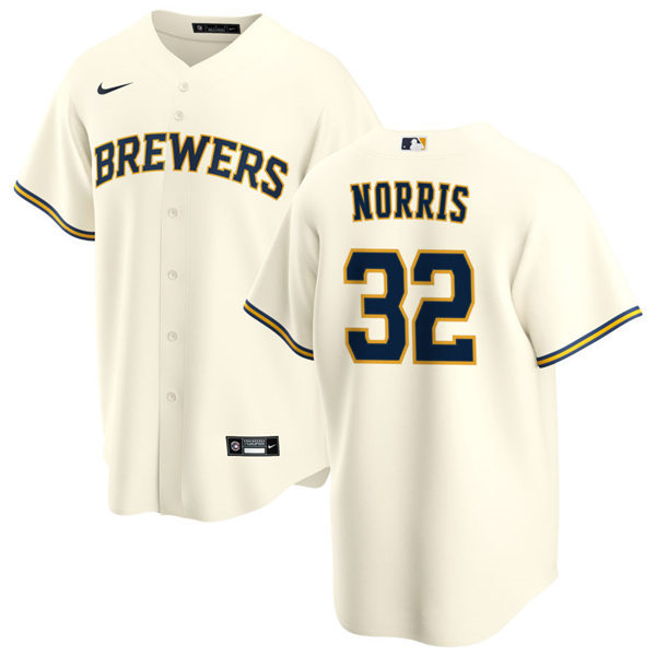 Youth Milwaukee Brewers #32 Daniel Norris Nike Cream Home Jersey