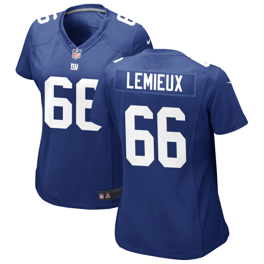 Womens New York Giants #66 Shane Lemieux Nike Royal Limited Player Jersey
