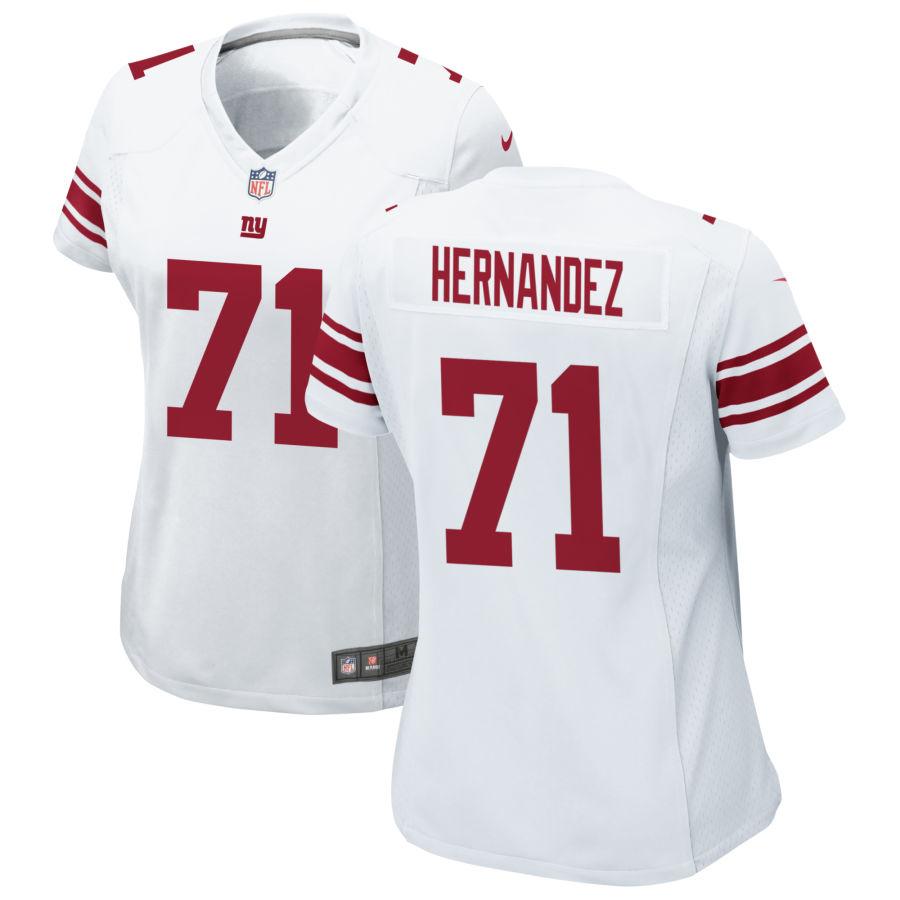 Womens New York Giants #71 Will Hernandez Nike White Limited Player Jersey
