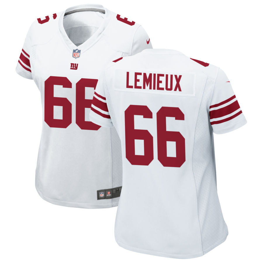 Womens New York Giants #66 Shane Lemieux Nike White Limited Player Jersey