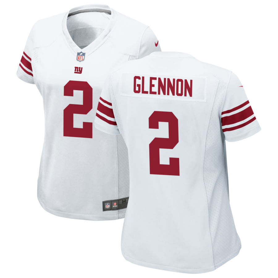 Womens New York Giants #2 Mike Glennon Nike White Limited Player Jersey