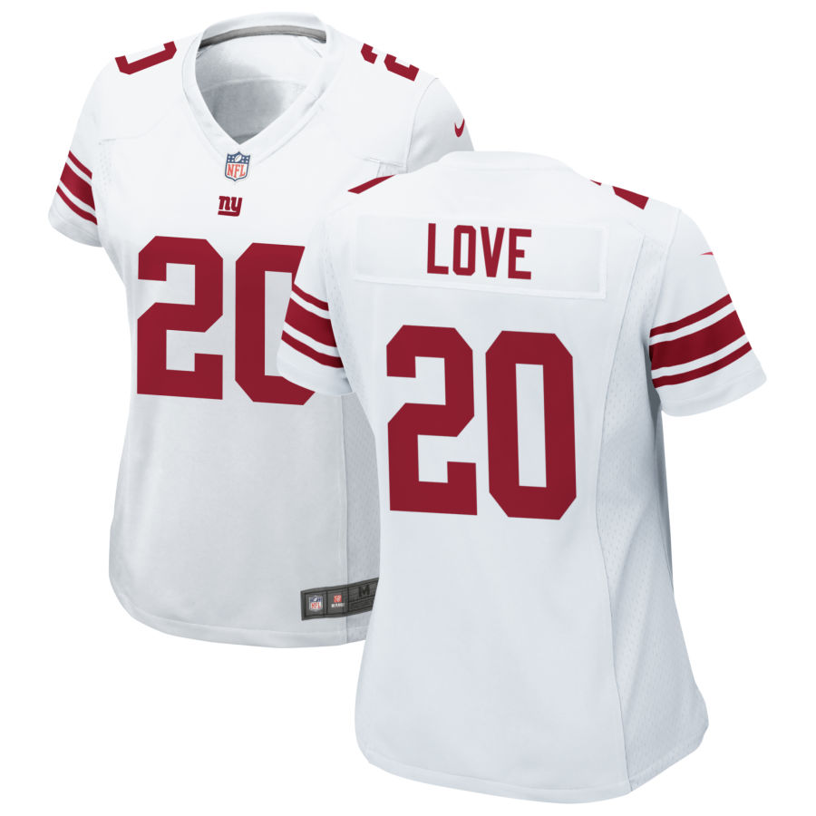 Womens New York Giants #20 Julian Love Nike White Limited Player Jersey