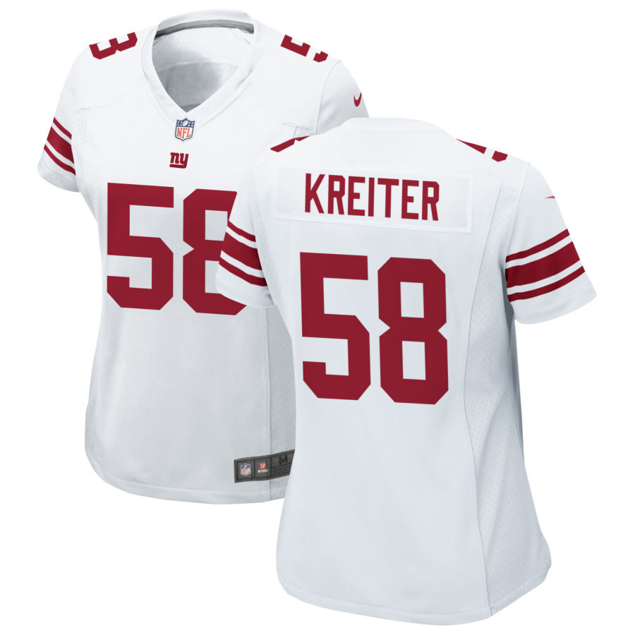 Womens New York Giants #58 Casey Kreiter Nike White Limited Player Jersey