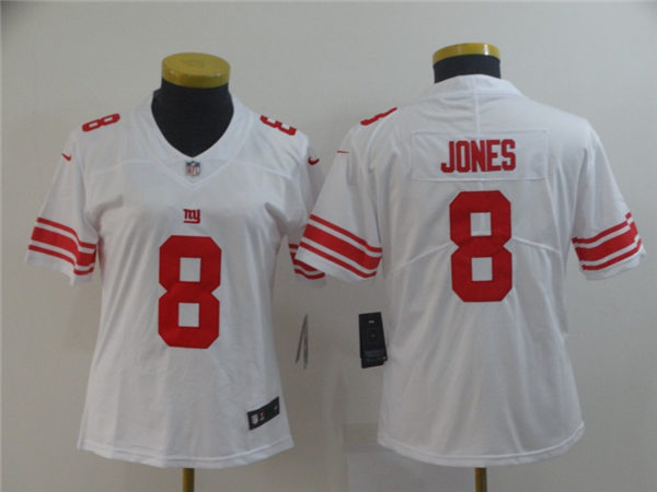 Womens New York Giants #8 Daniel Jones Nike White Limited Player Jersey