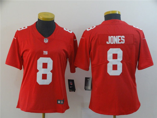 Womens New York Giants #8 Daniel Jones Nike Red Inverted Limited Player Jersey