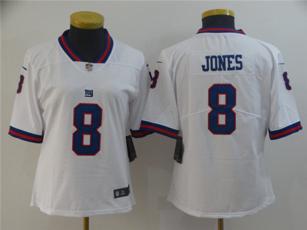 Womens New York Giants #8 Daniel Jones Nike White Color Rush Limited Player Jersey