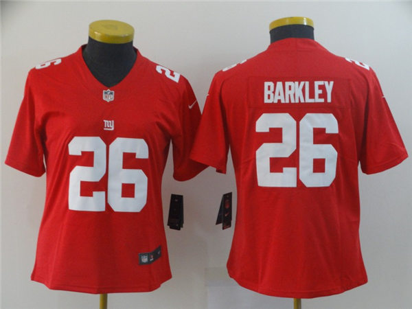 Womens New York Giants #26 Saquon Barkley Nike Red Inverted Limited Player Jersey