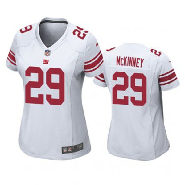 Womens New York Giants #29 Xavier McKinney Nike White Limited Player Jersey