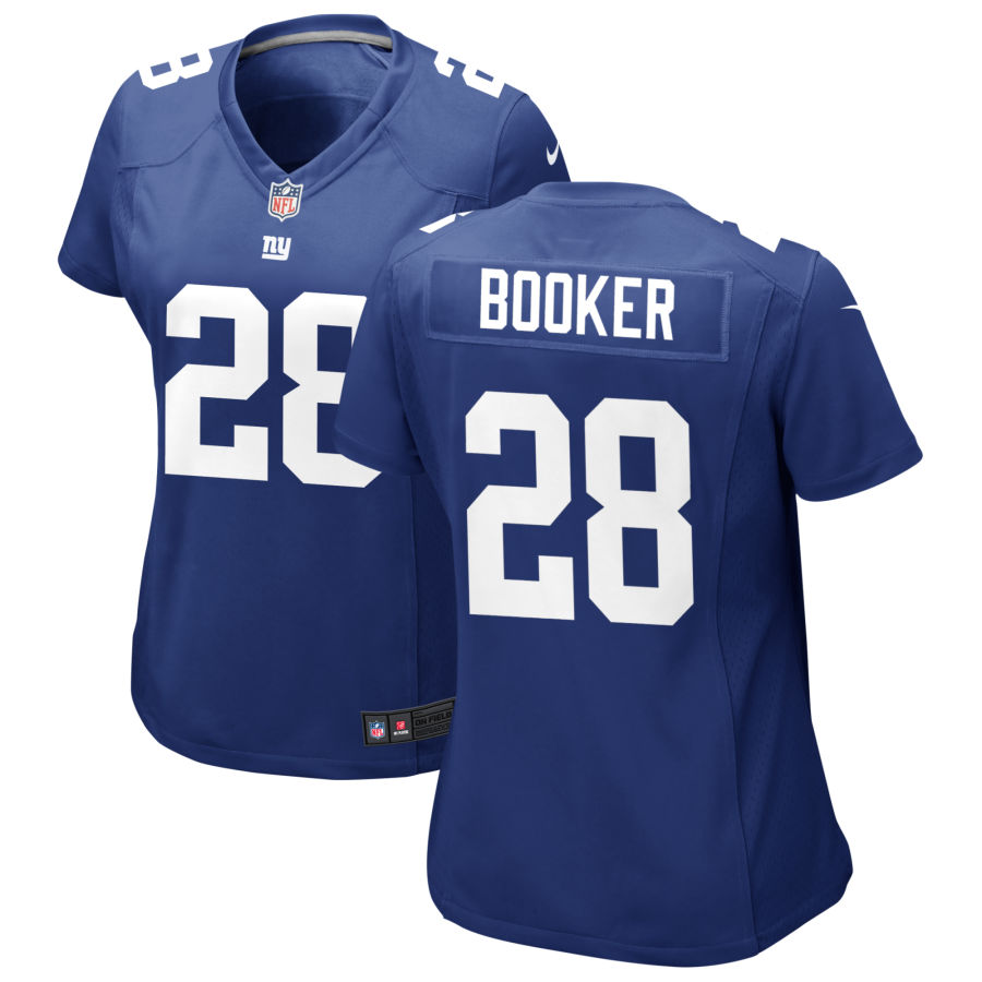 Womens New York Giants #28 Devontae Booker Nike Royal Limited Player Jersey