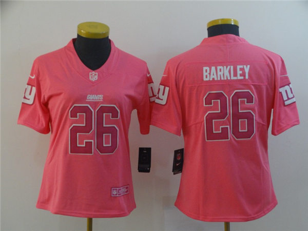 Womens New York Giants #26 Saquon Barkley Nike Pink Fashion Jersey