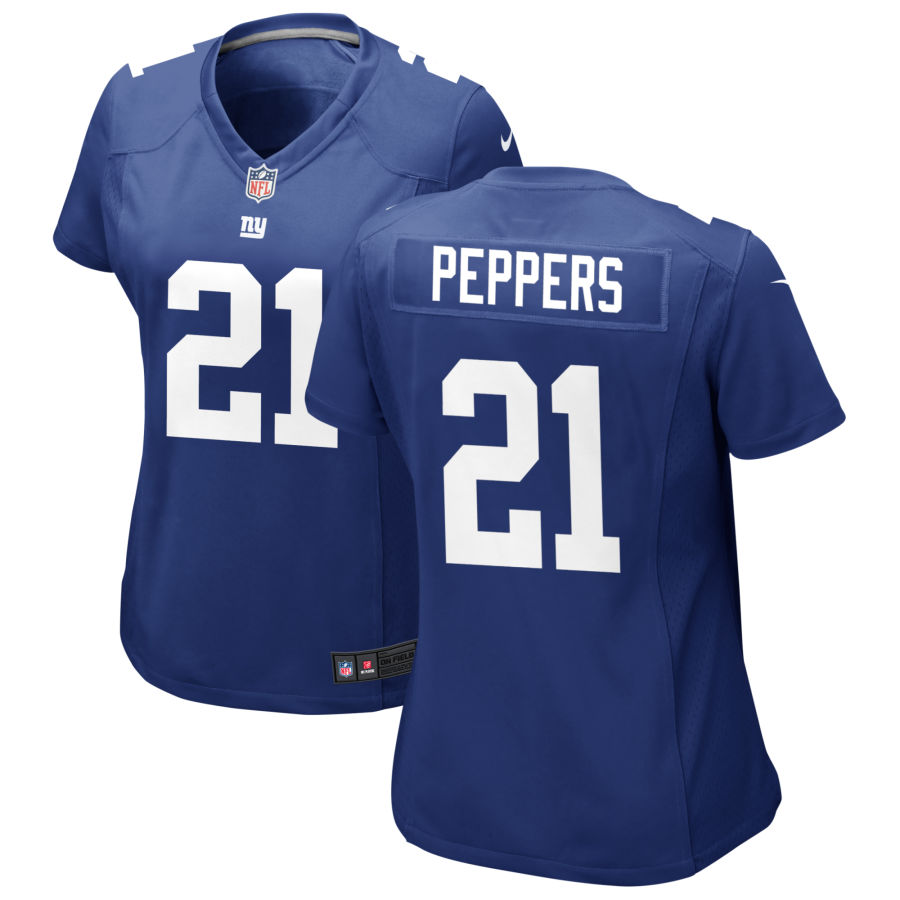 Womens New York Giants #21 Jabrill Peppers Nike Royal Limited Player Jersey Womens New York Giants #21 Jabrill Peppers Nike Royal Limited Player Jersey