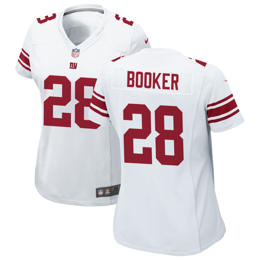 Womens New York Giants #28 Devontae Booker Nike White Limited Player Jersey