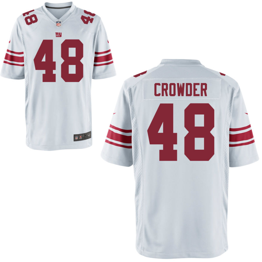 Youth New York Giants #48 Tae Crowder Nike White Limited Jersey Youth New York Giants #48 Tae Crowder Nike White Limited Jersey