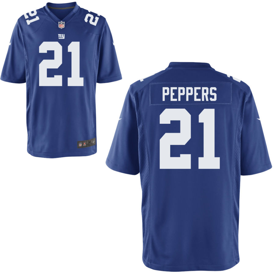Youth New York Giants #21 Jabrill Peppers Nike Royal Limited Jersey