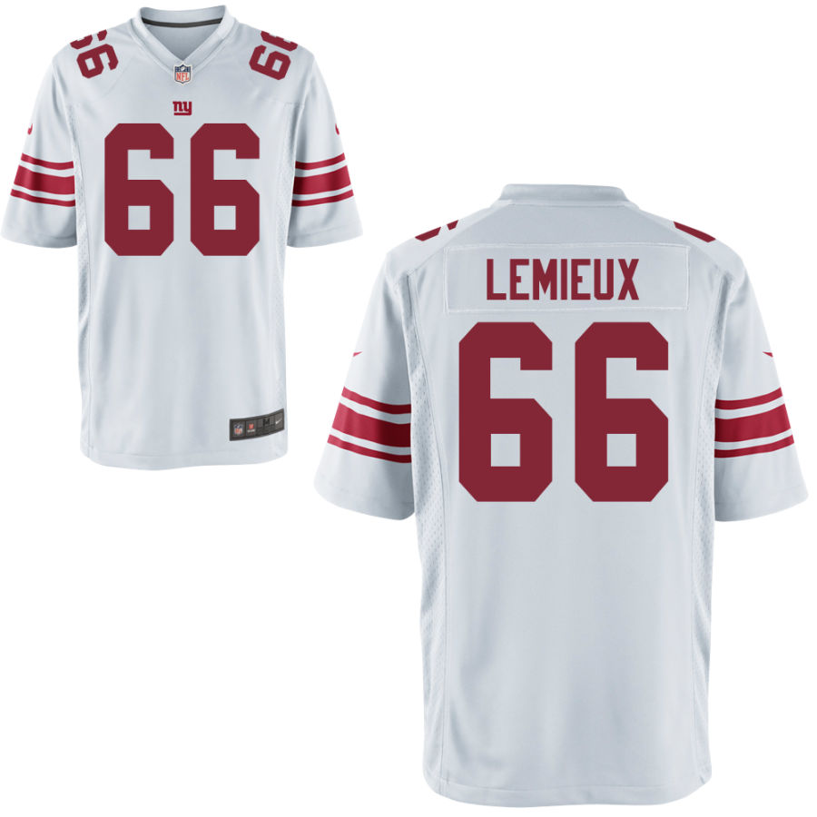 Youth New York Giants #66 Shane Lemieux Nike White Limited Jersey