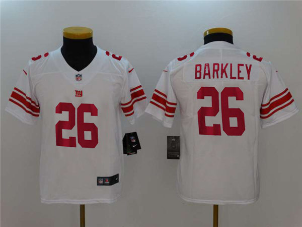 Youth New York Giants #26 Saquon Barkley Nike White Limited Jersey Youth New York Giants #26 Saquon Barkley Nike White Limited Jersey