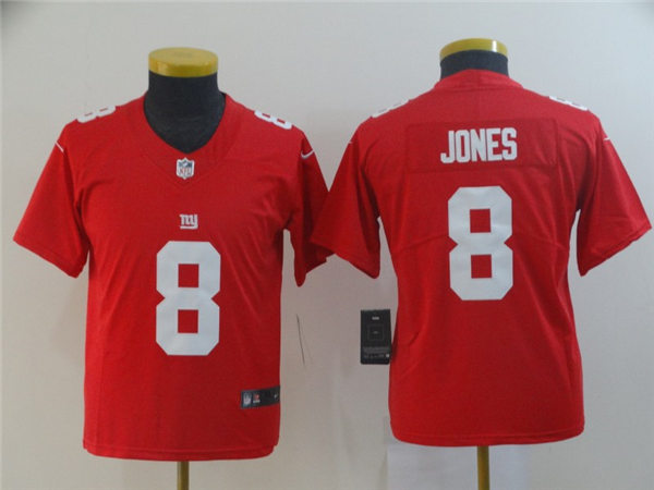 Youth New York Giants #8 Daniel Jones Nike Red Inverted Limited Jersey
