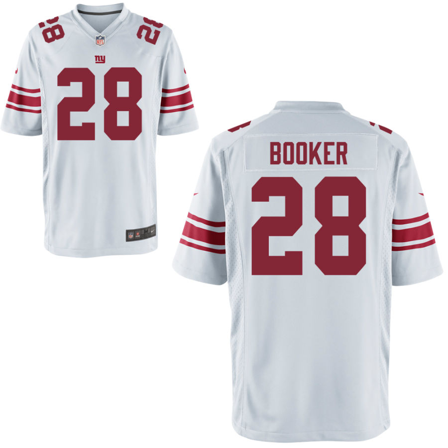 Youth New York Giants #28 Devontae Booker Nike White Limited Jersey