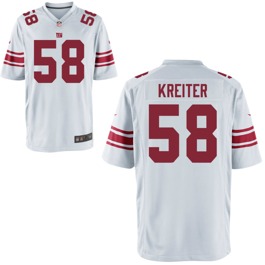 Youth New York Giants #58 Casey Kreiter Nike White Limited Jersey