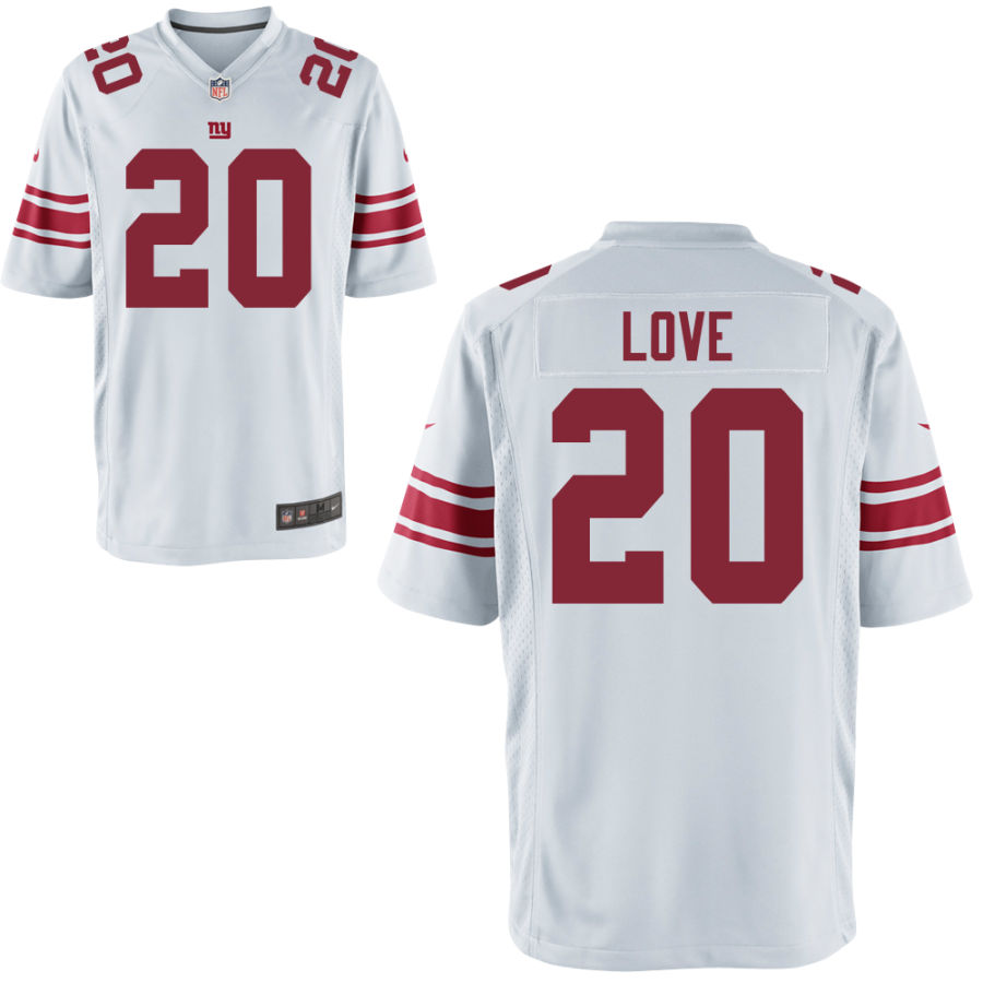 Youth New York Giants #20 Julian Love Nike White Limited Jersey